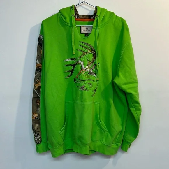 Legendary Whitetails brand men’s hoodie size L lime green color - Picture 1 of 7